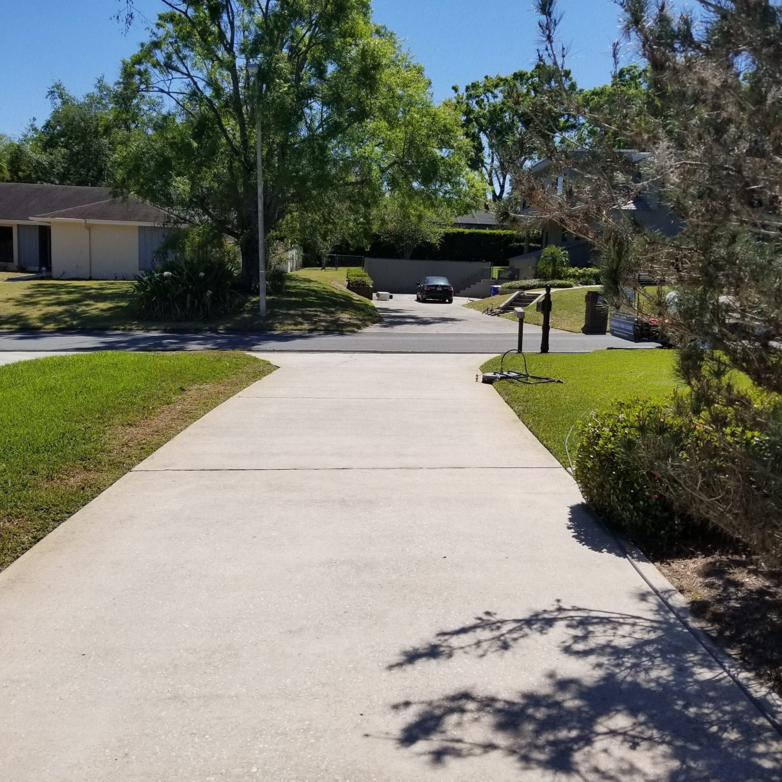 after driveway cleaning